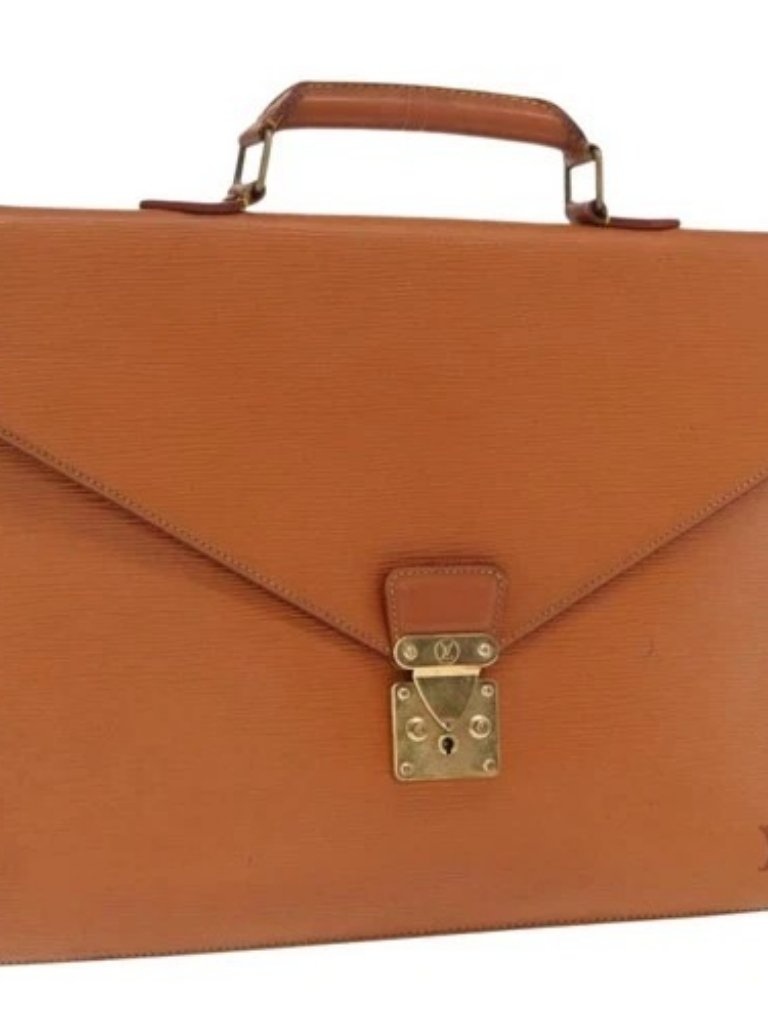 Louis Vuitton Epi Serviette Conseiller Briefcase Brown M54423 Lv Auth Ba10044